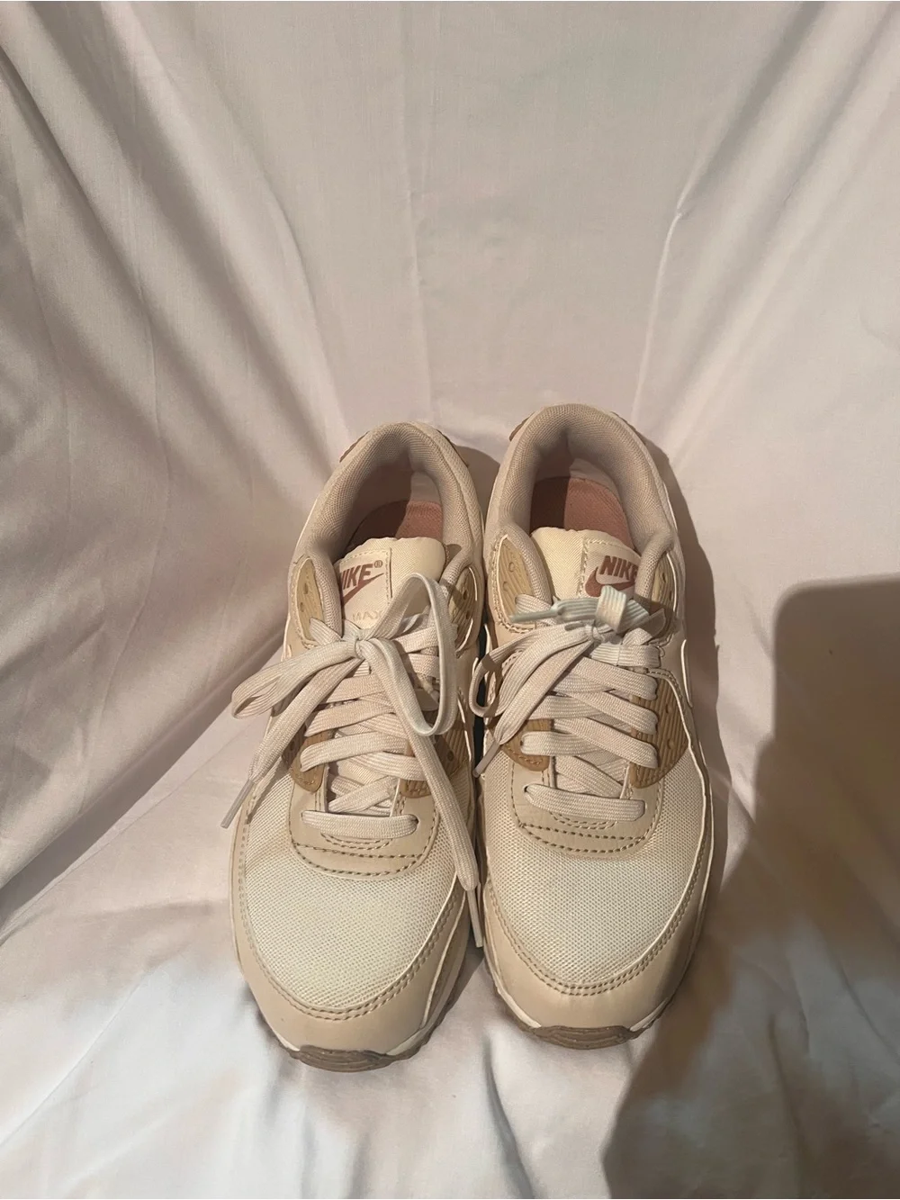 Nike Air Max 90 Sneakers in Cream and Brown